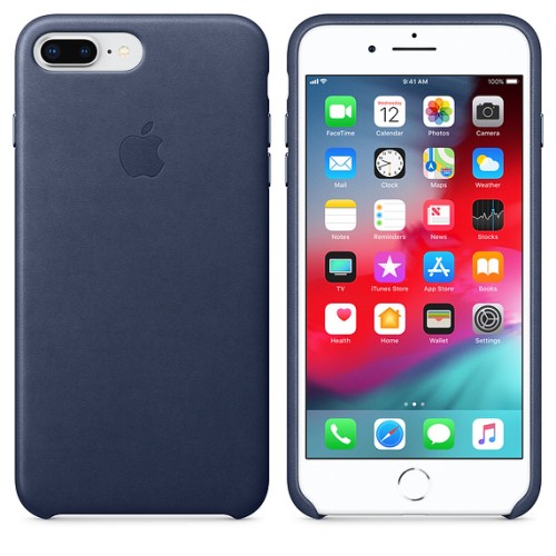 Apple Custodia in pelle per iPhone 8 Plus / 7 Plus - Blu notte Apple Custodia in pelle per iPhone 8 Plus / 7 Plus - Blu notte